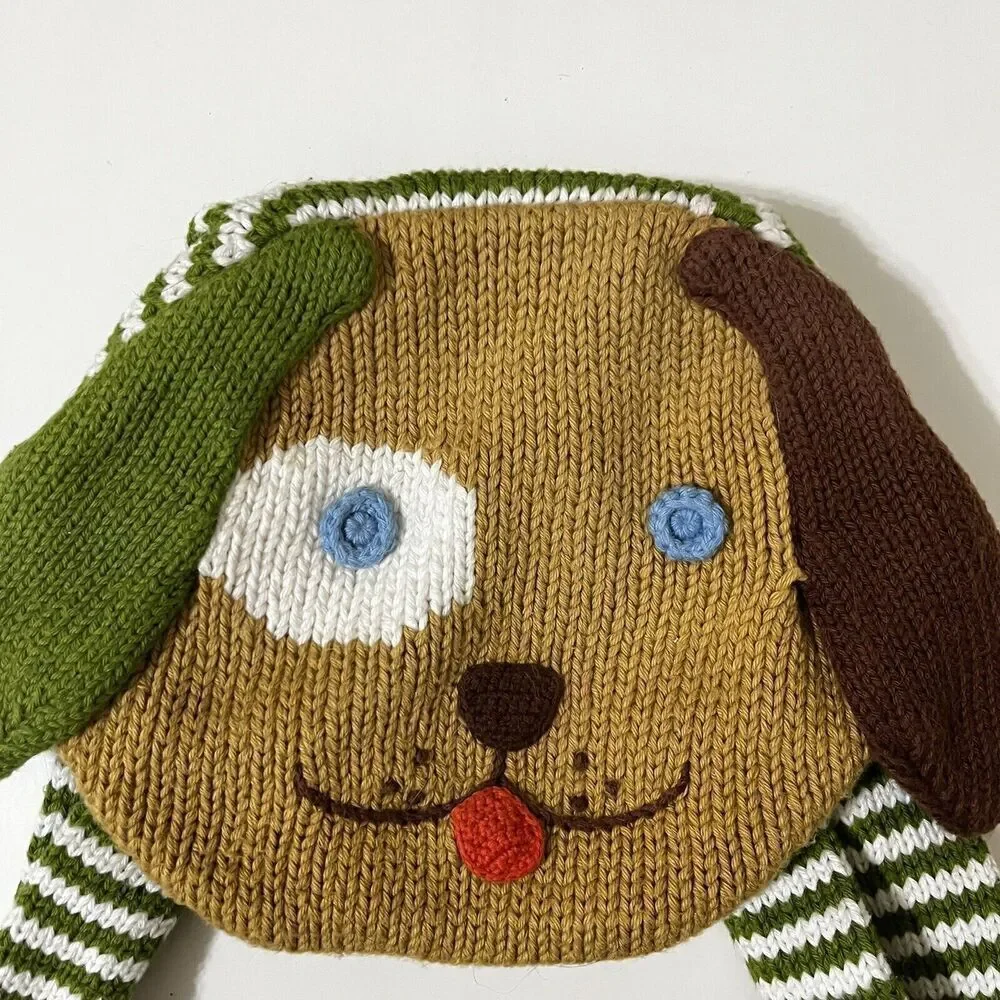 Blabla Kids Knit Puppy Dog Mini Small Backpack Bag Cotton